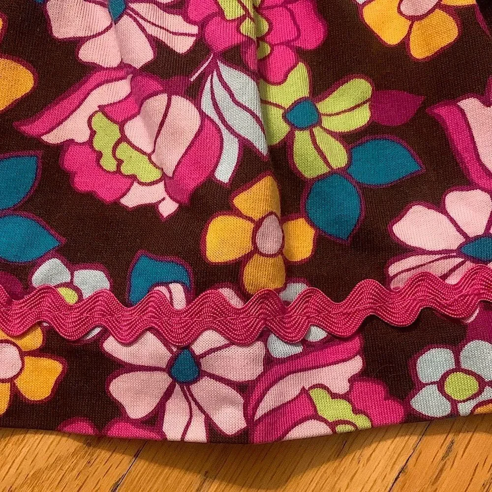 Hanna Andersson size 100 marroon Floral Dress
